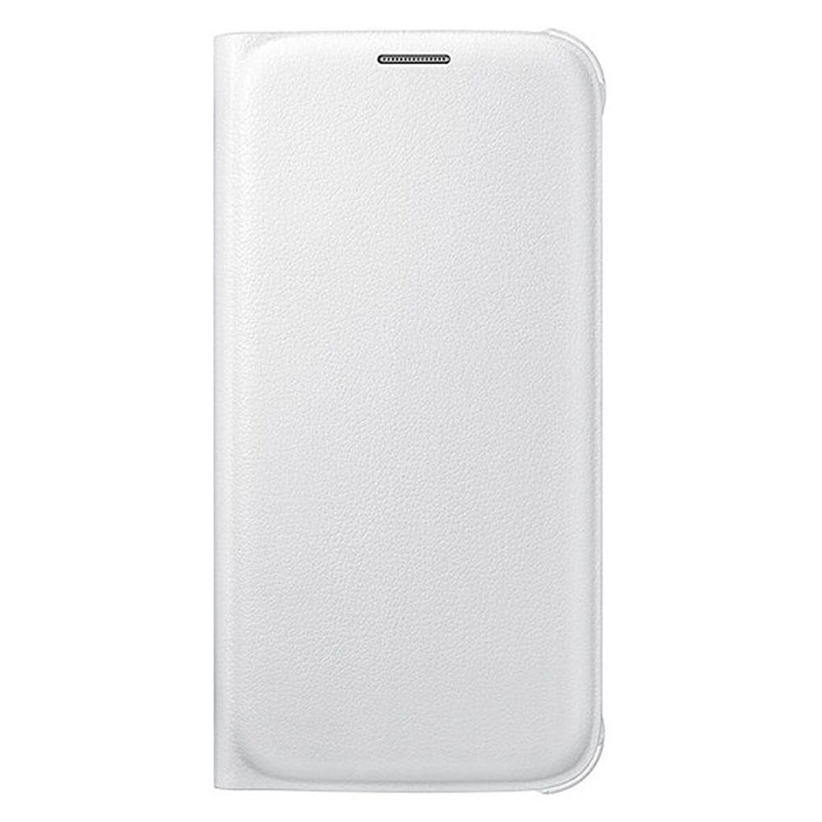 Galaxy S6 ile Uyumlu Flip Wallet (Deri Görünümlü) Beyaz EF-WG920PWEGWW