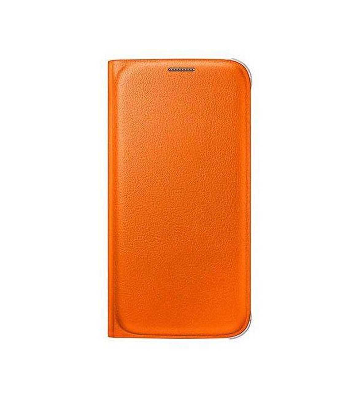 Galaxy S6 ile Uyumlu Flip Wallet (Deri Görünümlü) Turuncu EF-WG920POEGWW