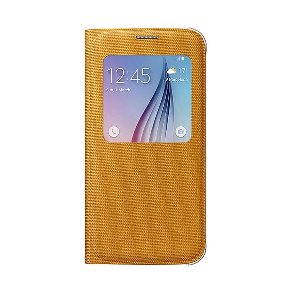 Galaxy S6 S-View Cover (Tekstil) Sarı EF-CG920BYEGWW