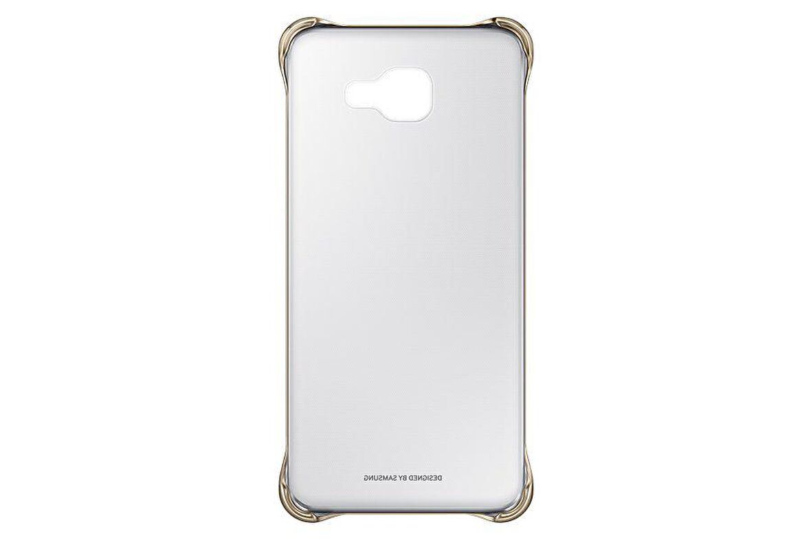 Galaxy A7 (2016) A710F ile Uyumlu Clear Back Cover Kılıf Altın EF-QA710CFEGWW