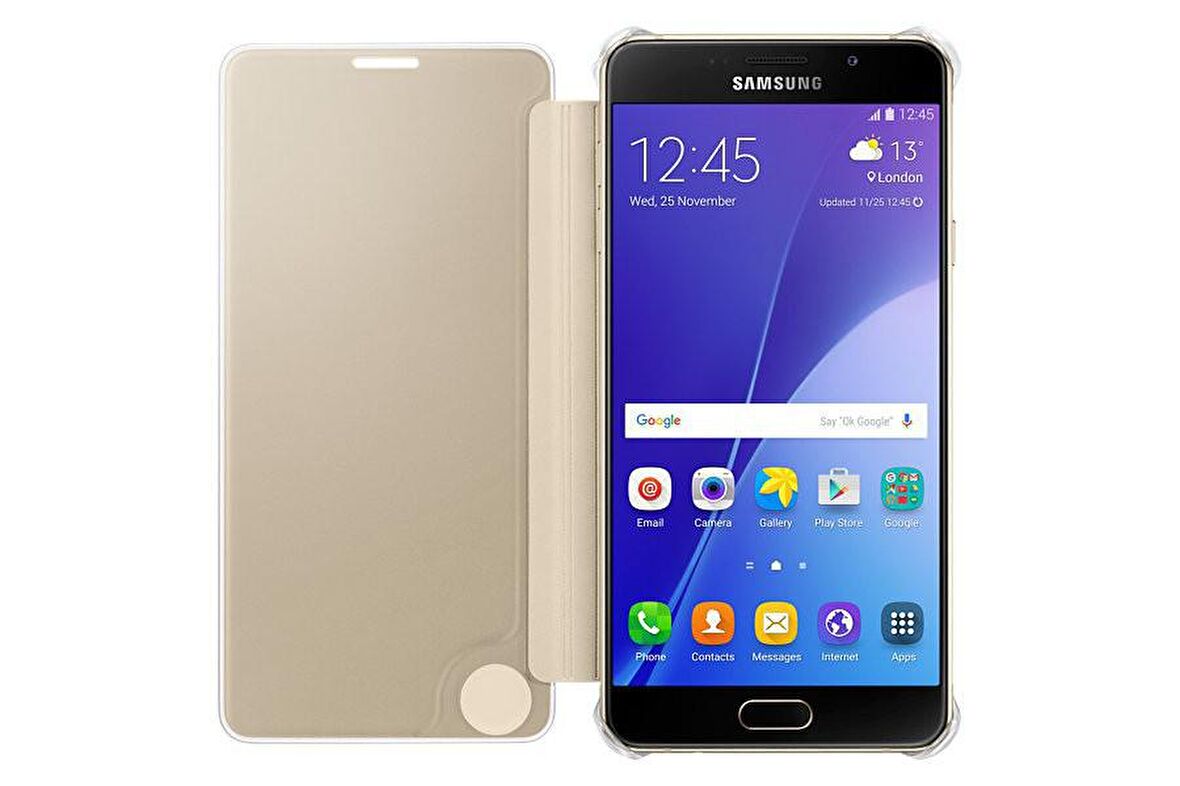 Galaxy A7 (2016) A710F Clear View Cover Altın EF-ZA710CFEGWW