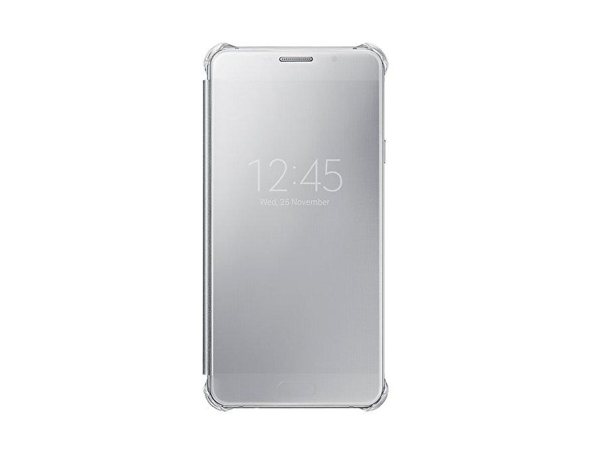 Galaxy A7 (2016) A710F ile Uyumlu Clear View Cover Gri EF-ZA710CSEGWW