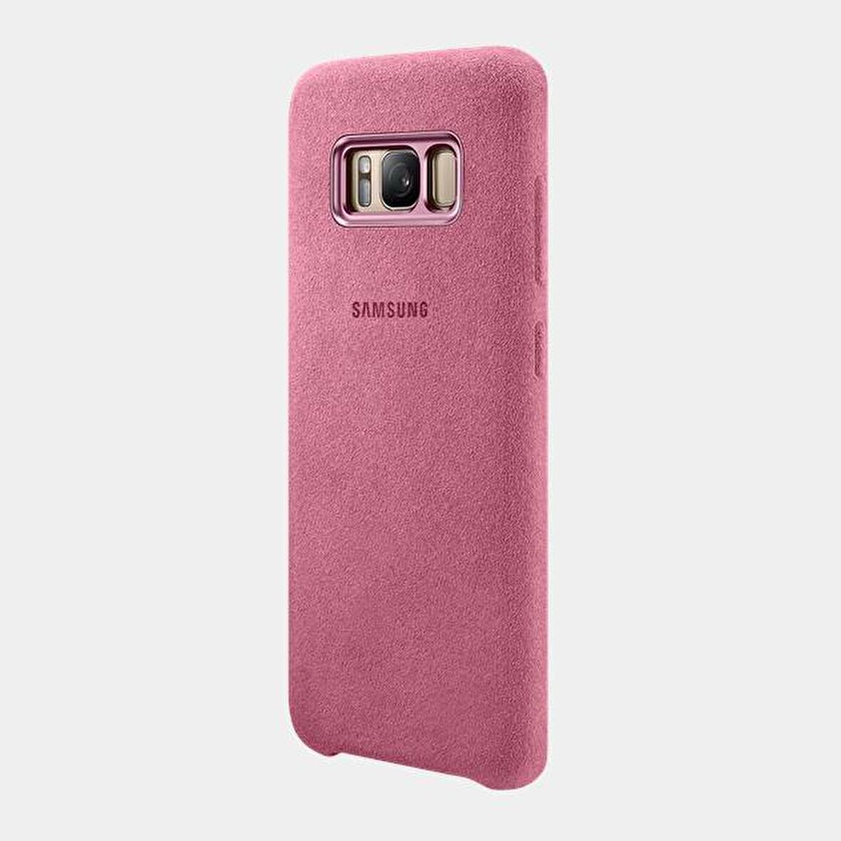 Galaxy S8 ile Uyumlu Alcantara Kılıf Pink EF-XG950APEGWW
