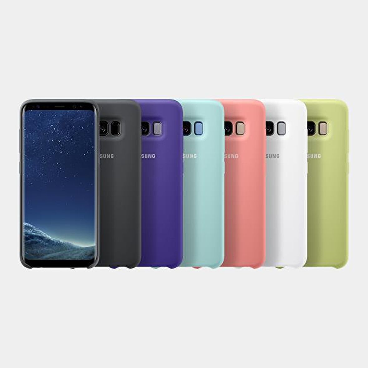 Galaxy S8 ile Uyumlu Silikon Kılıf Beyaz EF-PG950TWEGWW