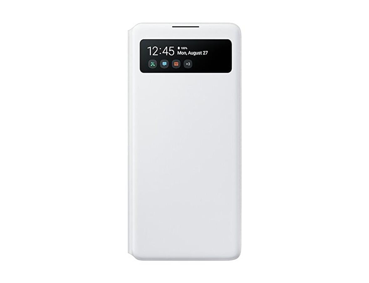 Galaxy S10 Lite ile Uyumlu S View Wallet Cover Kılıf Beyaz EF-EG770PWEGWW
