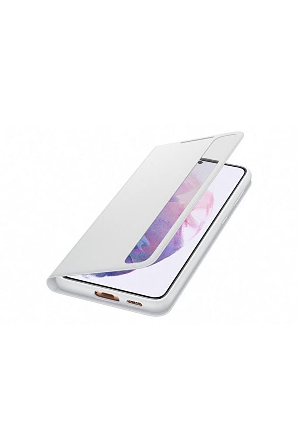 Galaxy S21 Plus ile Uyumlu Smart Clear View Kılıf-Açık Gri EF-ZG996CJEGTR