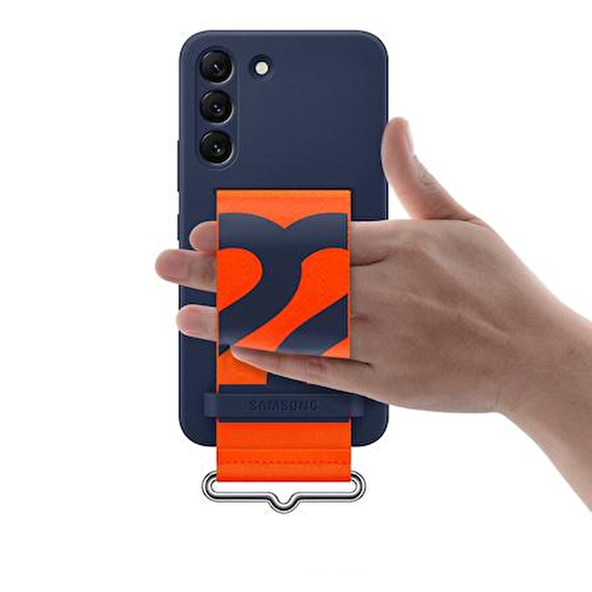 Samsung Galaxy S22 Kordonlu Silikon Kılıf Lacivert