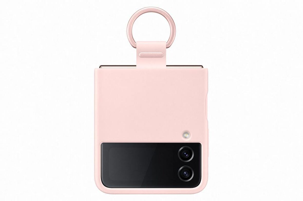 Samsung Z Flip 4 Orijinal Yüzüklü Silikon Kılıf -Pembe