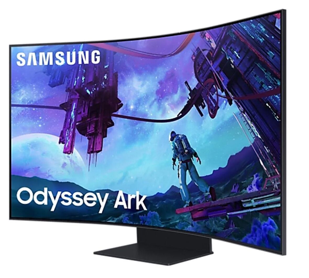 SAMSUNG Odyssey Ark LS55CG97WNUXUF 55 inç UHD 165Hz 1ms Pivot Asansör Multi View HDR10+ 1000R Kavisli Kokpit Quantum Mini LED Smart Gaming Hub Monitör