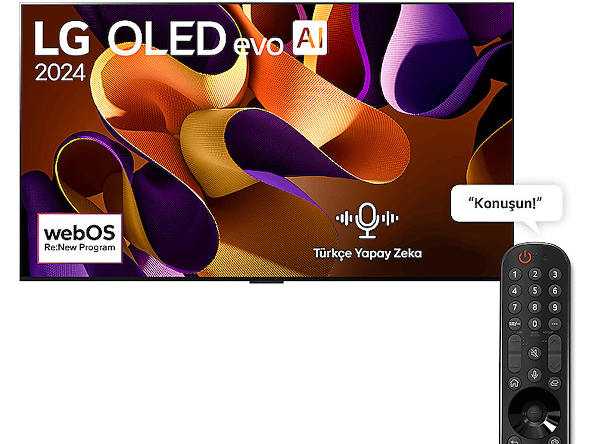 LG OLED77G45LW 77 inç 195 Ekran 4K Smart AI Sihirli Kumanda Uydu Alıcılı webOS24 OLED evo TV