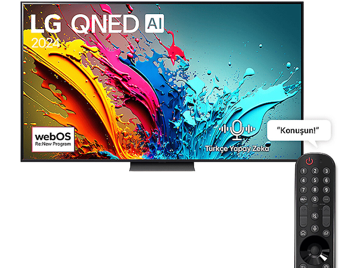 LG 75QNED86T6A 75 inç 190 Ekran 4K Smart AI Sihirli Kumanda HDR10 webOS24 QNED TV