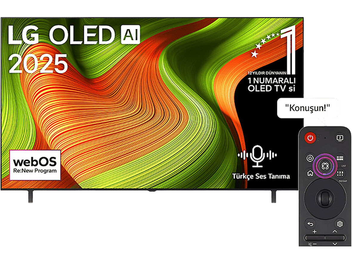 LG OLED83B56LA.APD 83 inç 210 Ekran 4K Smart AI Sihirli Kumanda webOS25 OLED TV