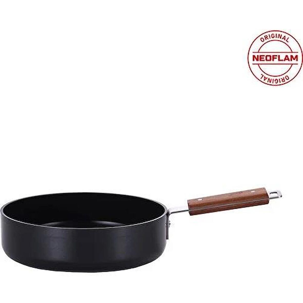 NEOFLAM BIEN ALÜMİNYUM DÖKÜM WOK TAVA  SİYAH 24 CM      