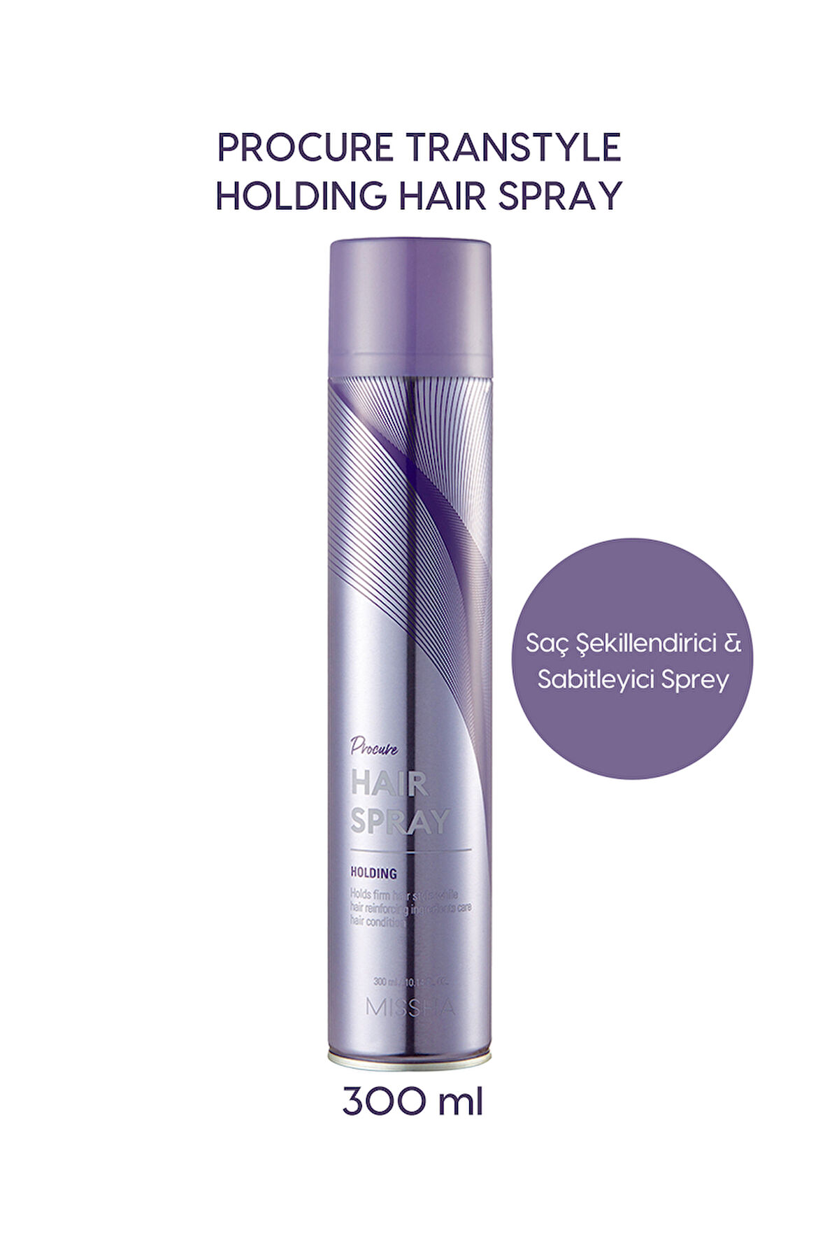 Saç Şekillendirici & Sabitleyici Sprey 300ml Procure Transtyle Holding Hair Spray