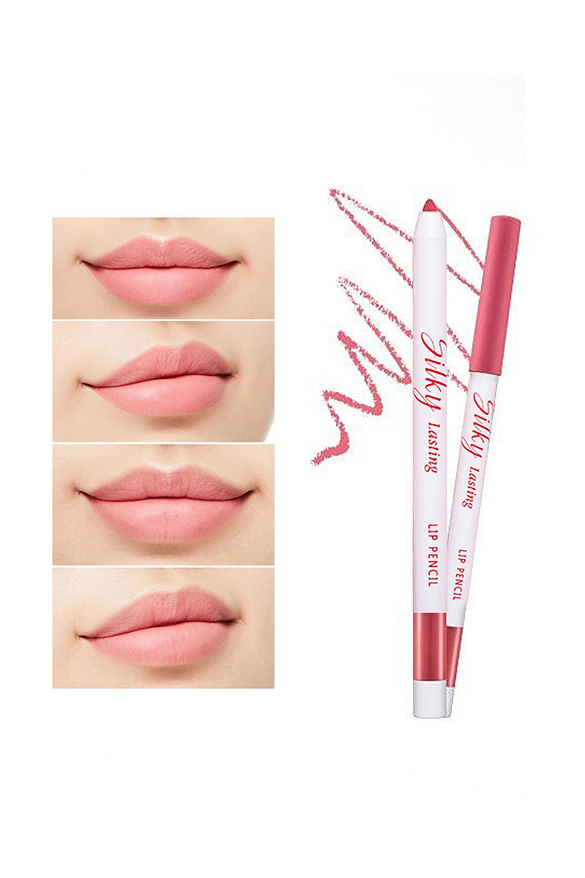 İpeksi Dokuda Kalıcı Dudak Kalemi  Silky Lasting Lip Pencil (Angel Cheeks)