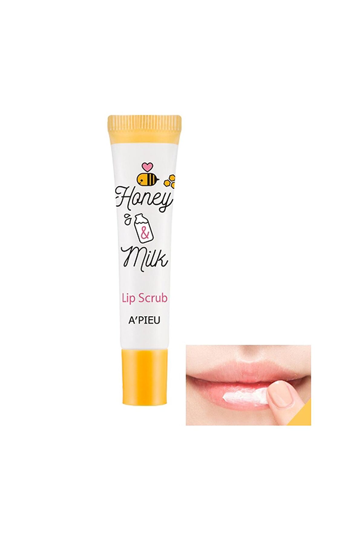 Süt ve Bal Özlü Pürüzsüzleştirici Dudak Peelingi APIEU Honey & Milk Lip Scrub