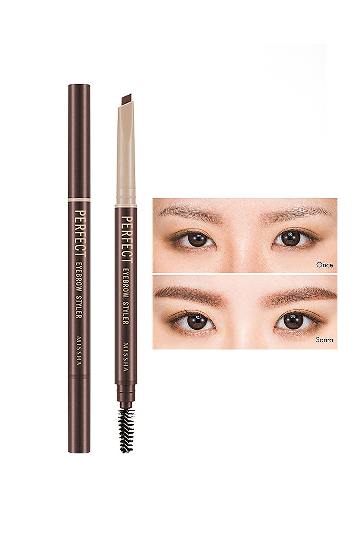 Uzun Süre Kalıcı Asansörlü Kaş Kalemi  Perfect Eyebrow Styler (Red Brown)