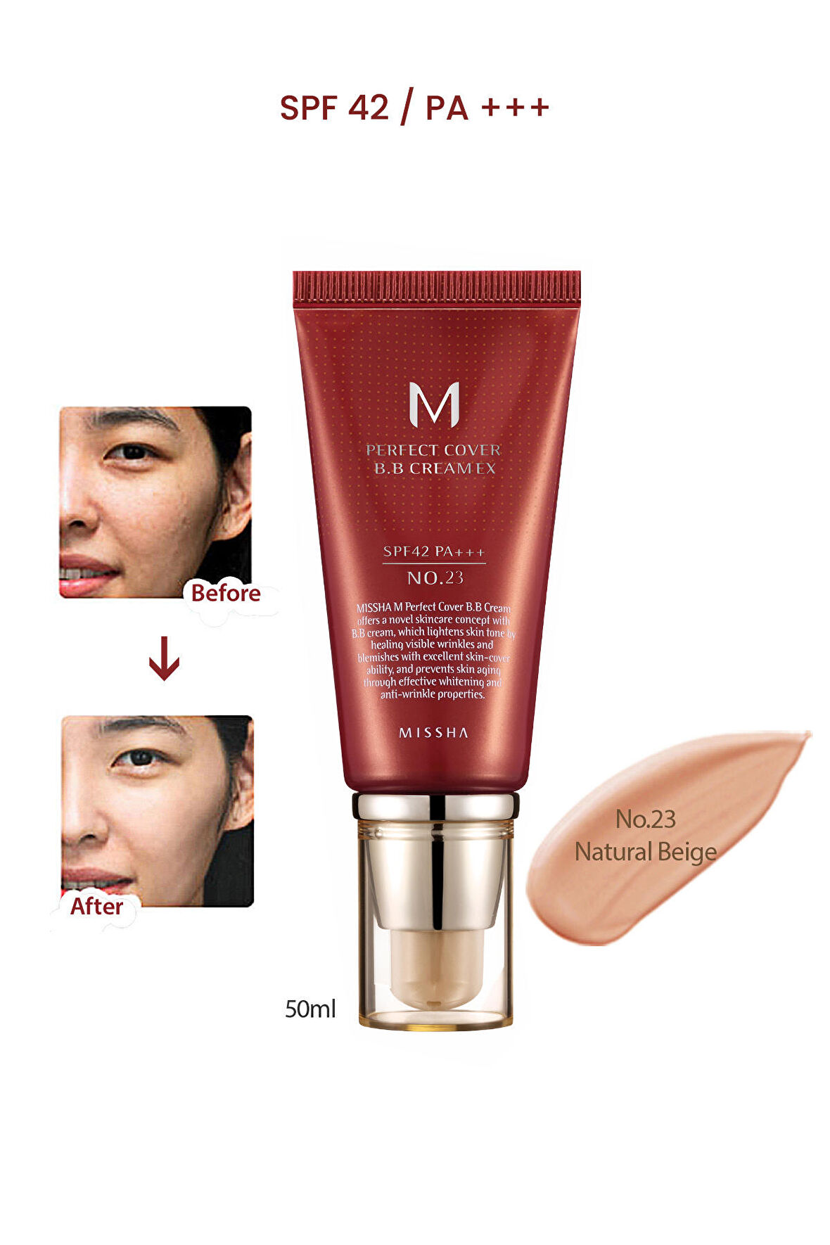 MISSHA Yoğun Kapatıcılık Sunan BB Krem M Perfect Cover BB Cream Ex No: 23