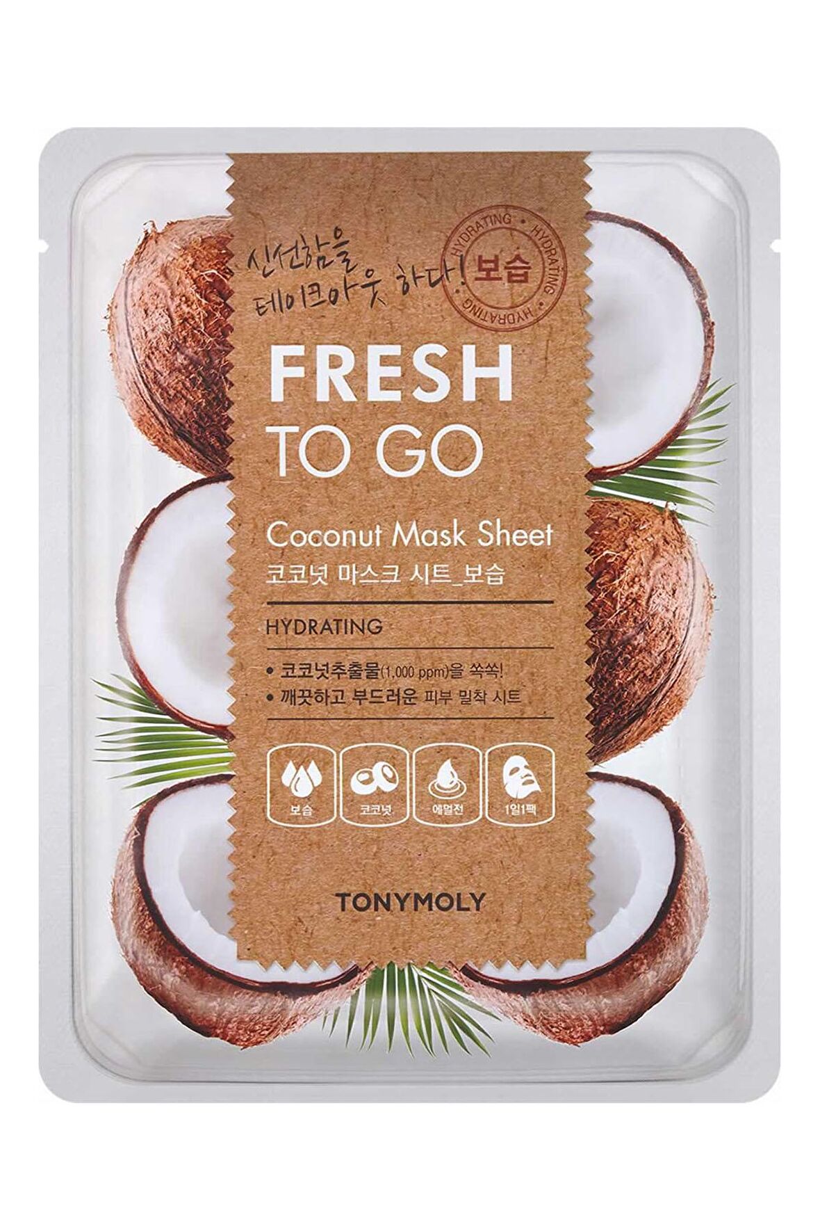 Tonymoly Yüz Maskesi Fresh To Go Nemlendirici Hindistan Cevizi Cilt Bakımı 25gr