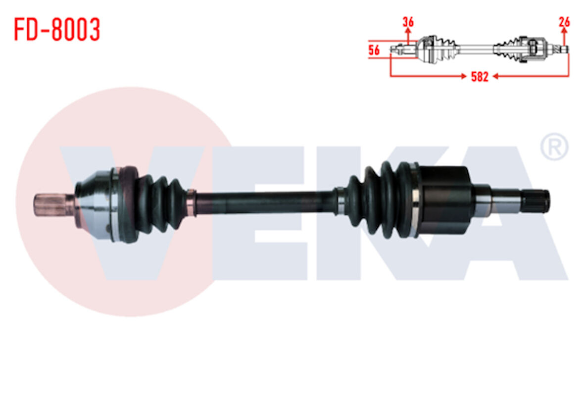 FORD FOCUS 2 - II (DA) 1.6 TDCI ÖN SOL AKS KOMPLE 2004-2011 ARASI 3M513A328BC