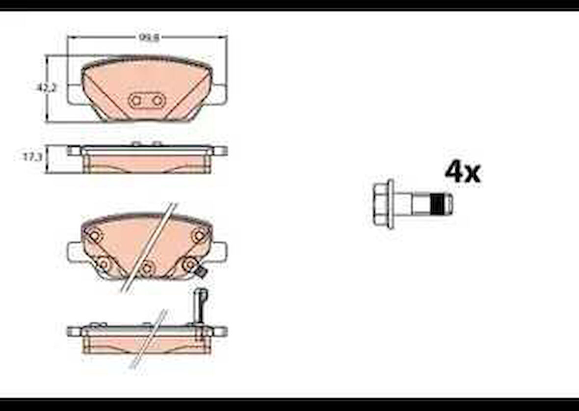 FİAT EGEA ARKA FREN BALATA TAKIMI PRO5393 GDB2156