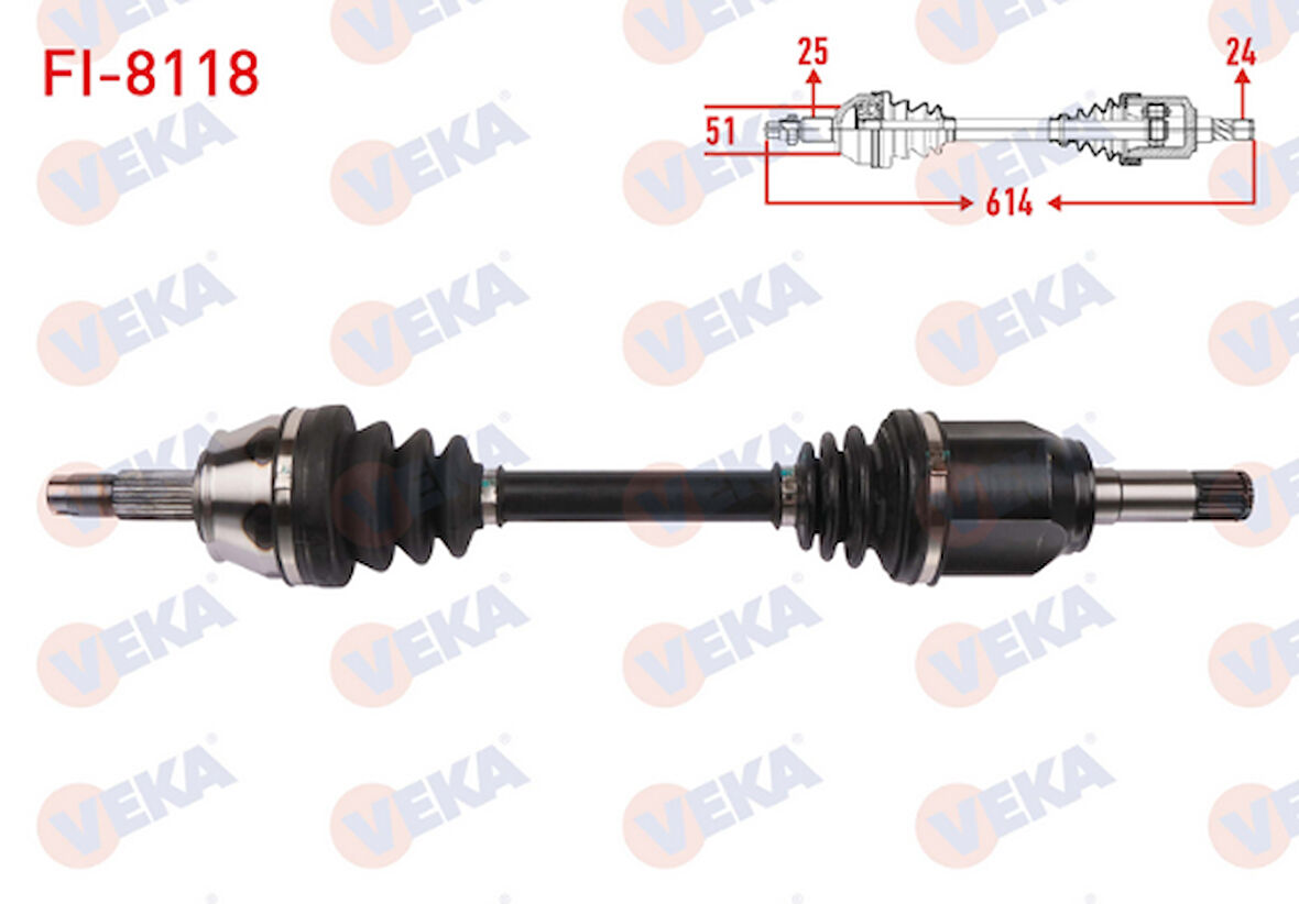 FİAT LİNEA / GRANDE PUNTO 1.4 T-JET SOL ÖN AKS KOMPLE 2007 SONRASI GP.FI-8118