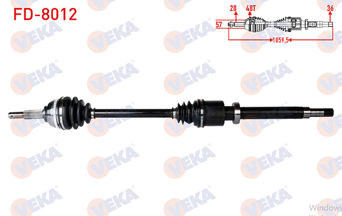 FORD TRANSİT 2.4 TDCI ÖN SAĞ AKS KOMPLE 2000-2006 ARASI ABSLI GP.FD-8012