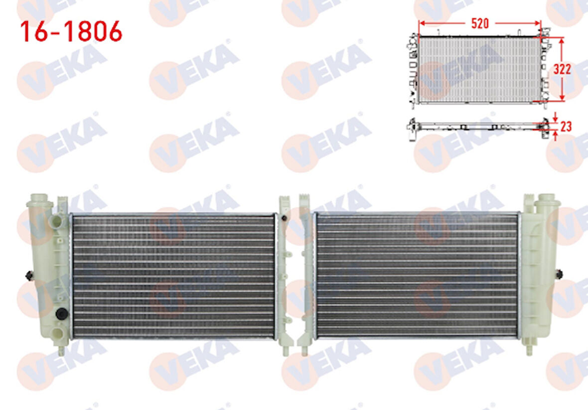 FİAT UNO 70 1.4i SU RADYATÖRÜ MEKANİK M-T 1994-2000 ARASI 7578119 7732211