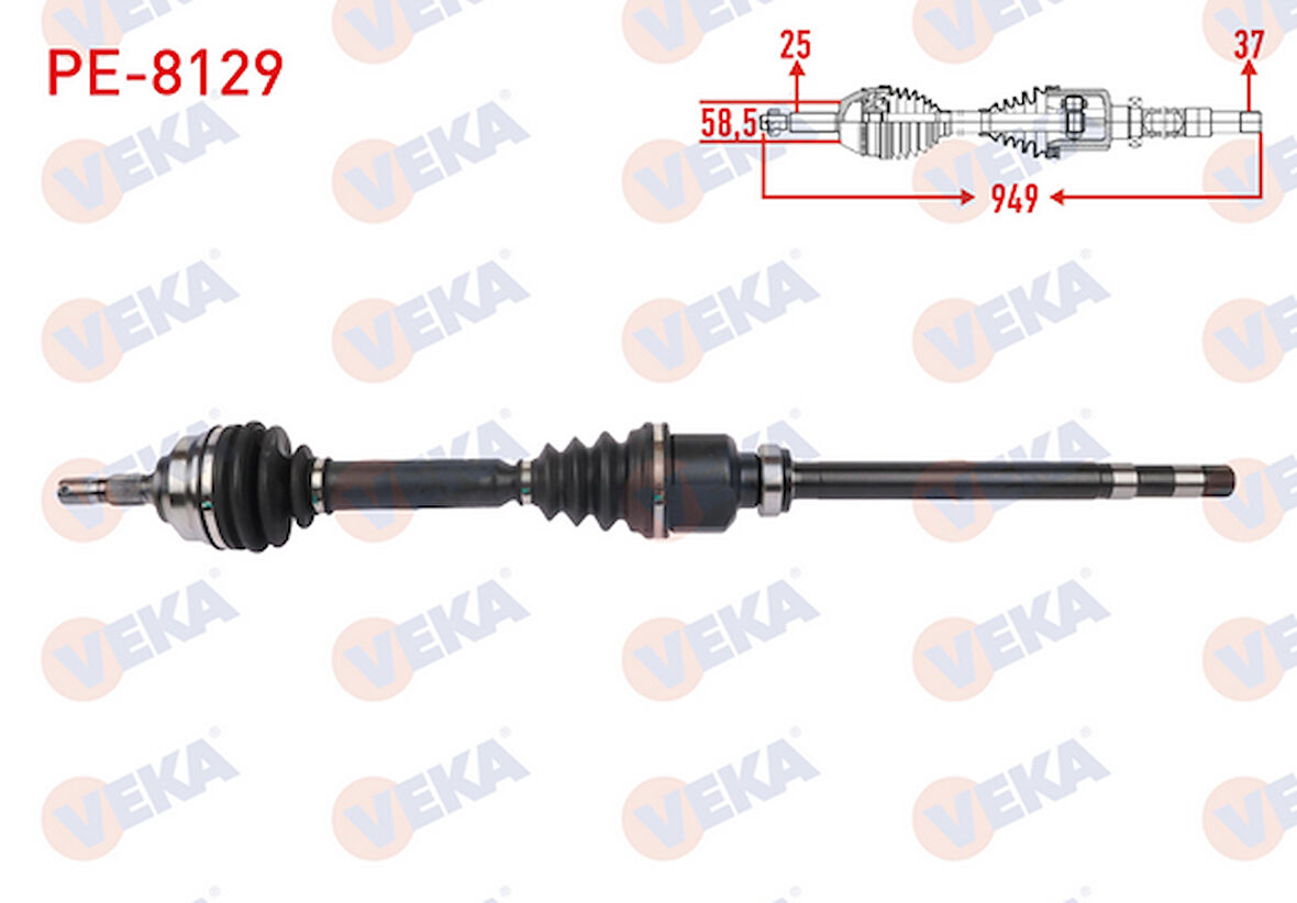 PEUGEOT 307 2.0 HDi SAĞ ÖN AKS KOMPLE 2003-2009 ARASI 3273.CY 3273.CZ 3273.TJ