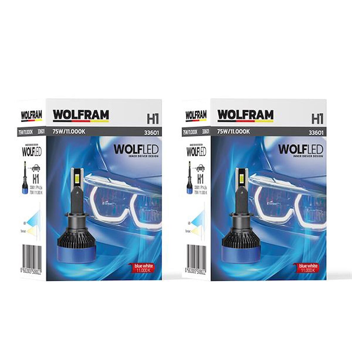 AMPUL LED XENON 12000 LÜMEN H1 12V 75W TAKIM
