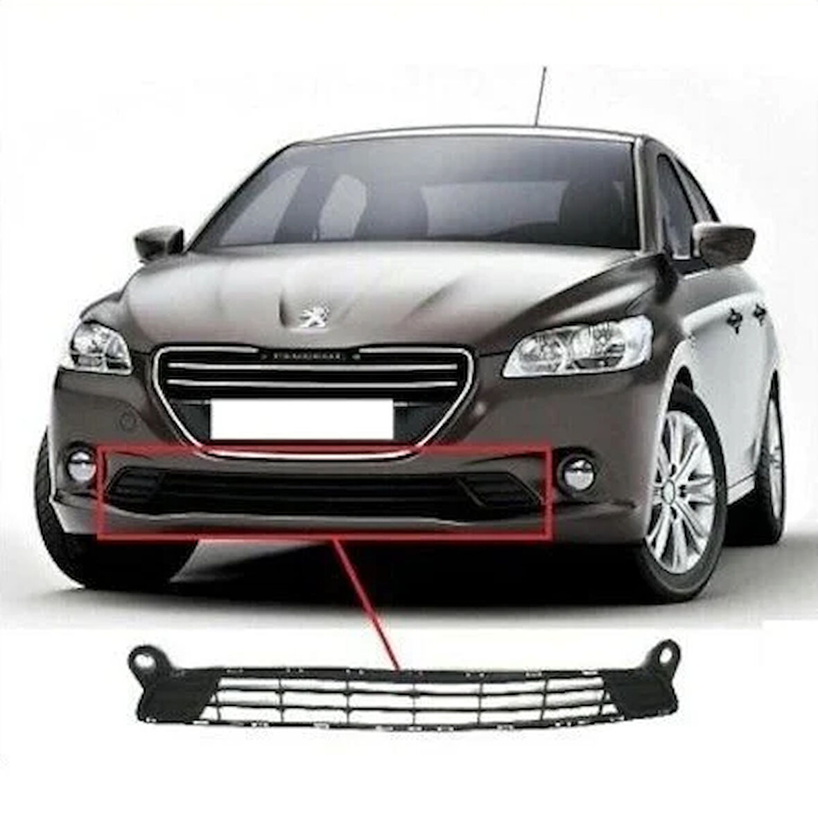 Peugeot 301 Ön Tampon Alt Panjuru Izgarası 9676954180