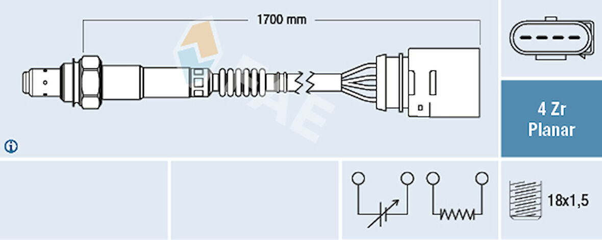 AUDİ TT A3 A4 A6 A8 1.6 1.8T OKSİJEN LAMBDA SENSÖRÜ 1K0998262