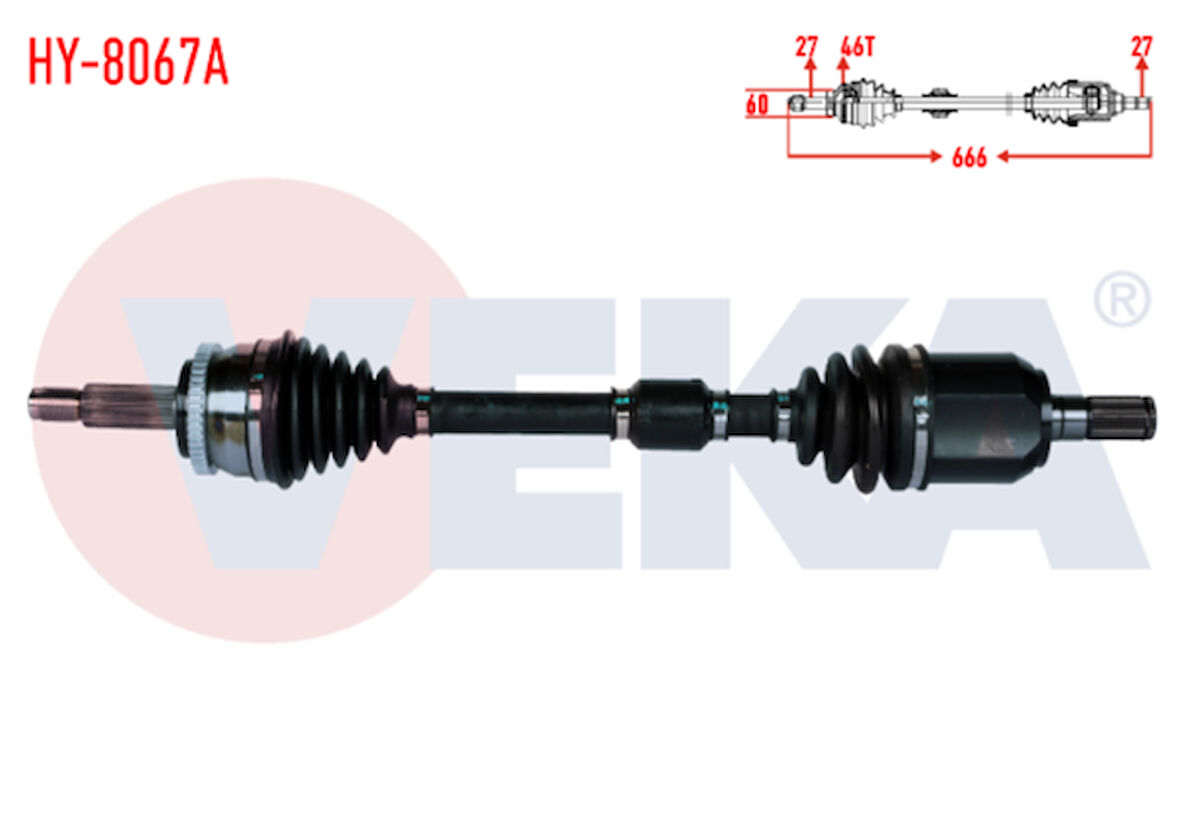 HYUNDAİ İ30 (GD) 1.6 CRDI SOL ÖN AKS KOMPLE 2011-2017 ARASI ABSLİ 49500-1K400