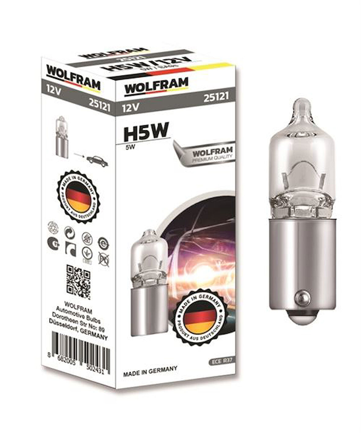 AMPÜL CİVALI MERCEKLİ 12V H5 5 BA9s / WOLF-25121