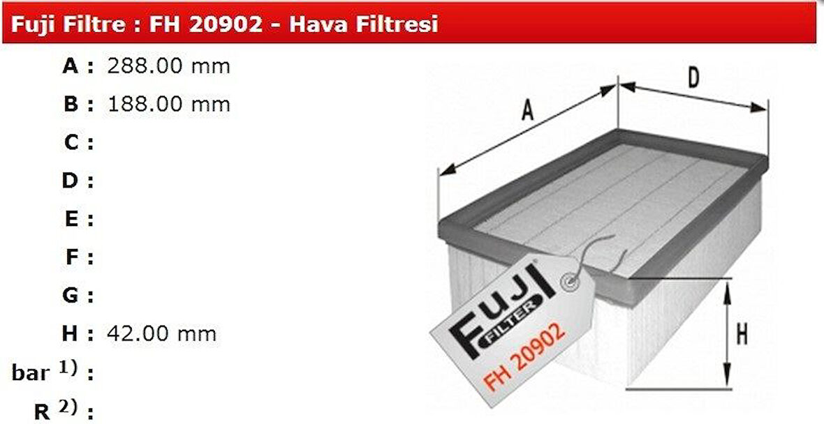 SKODA FABİA 1.4 16V HAVA FİLTRESİ 036129620D 036198620 NS-20902