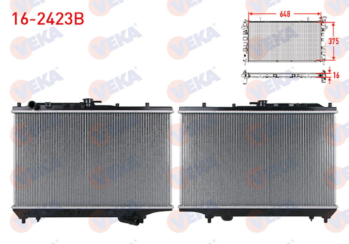 KİA SEPHİA (FA) 1.5i 16v SU RADYATÖRÜ BRAZİNG M-T 1993-1996 ARASI 0K20115200 0K20115200A