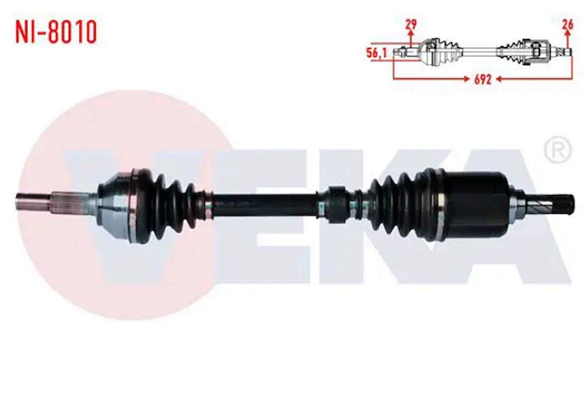 NİSSAN QASHQAİ J10 1.5 DCI SOL ÖN AKS KOMPLE 2007-2014 ARASI 39101-JD52B 39101JD52B