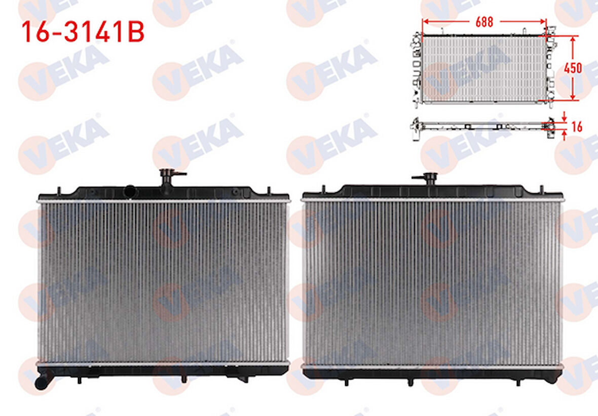 NİSSAN X-TRAİL 2.0 DCI SU RADYATÖRÜ BRAZING M-T/A-T AC+/- 2007-2013 ARASI 21400-3UC5A