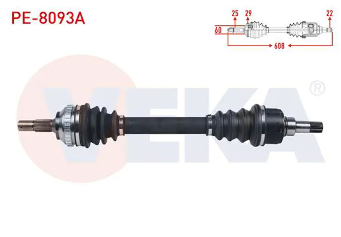 PEUGEOT 306 1.6i SOL ÖN AKS KOMPLE M-T ABSLİ (7B,N3,N5) 1993-2002 ARASI 3272.1H 3272.3G