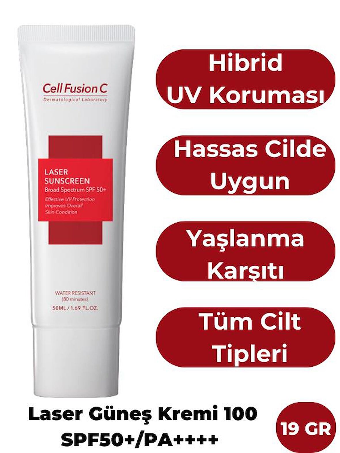 Cell Fusion C Laser Yaşlanma Karşıtı Yüksek Koruyucu Tüm Cilt Tipleri Için Pa Güneş Kremi 50 ml