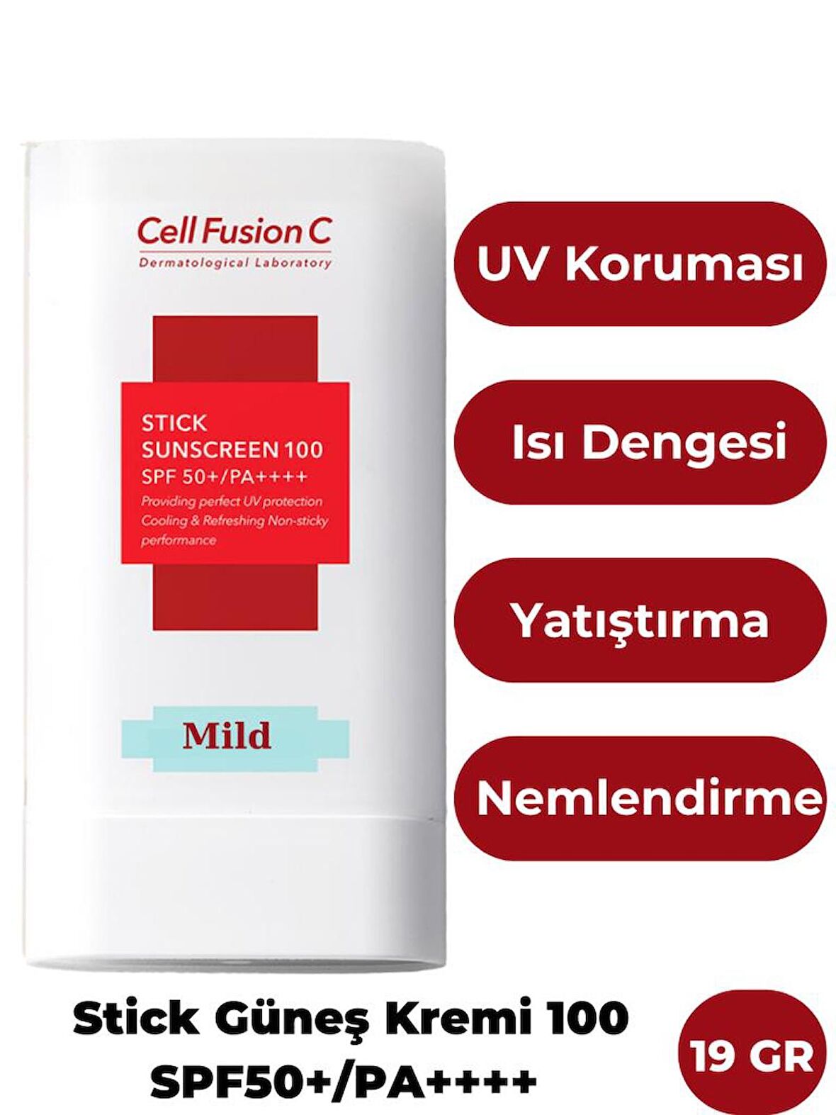 Cell Fusion C Nemlendirici Yüksek Koruyucu Tüm Cilt Tipleri Için Stick Güneş Kremi 19 G