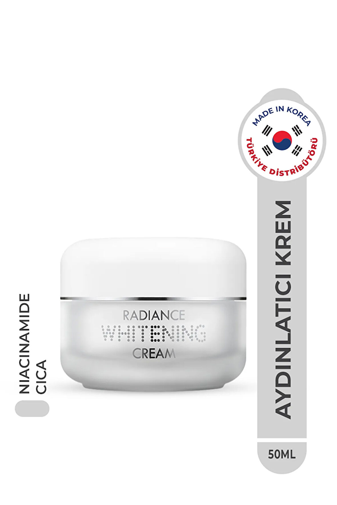 Radiance Whitening Cream Leke Karşıtı Ton Eşitleyici Ve Aydınlatıcı Nemlendirici Krem Kore 50ml