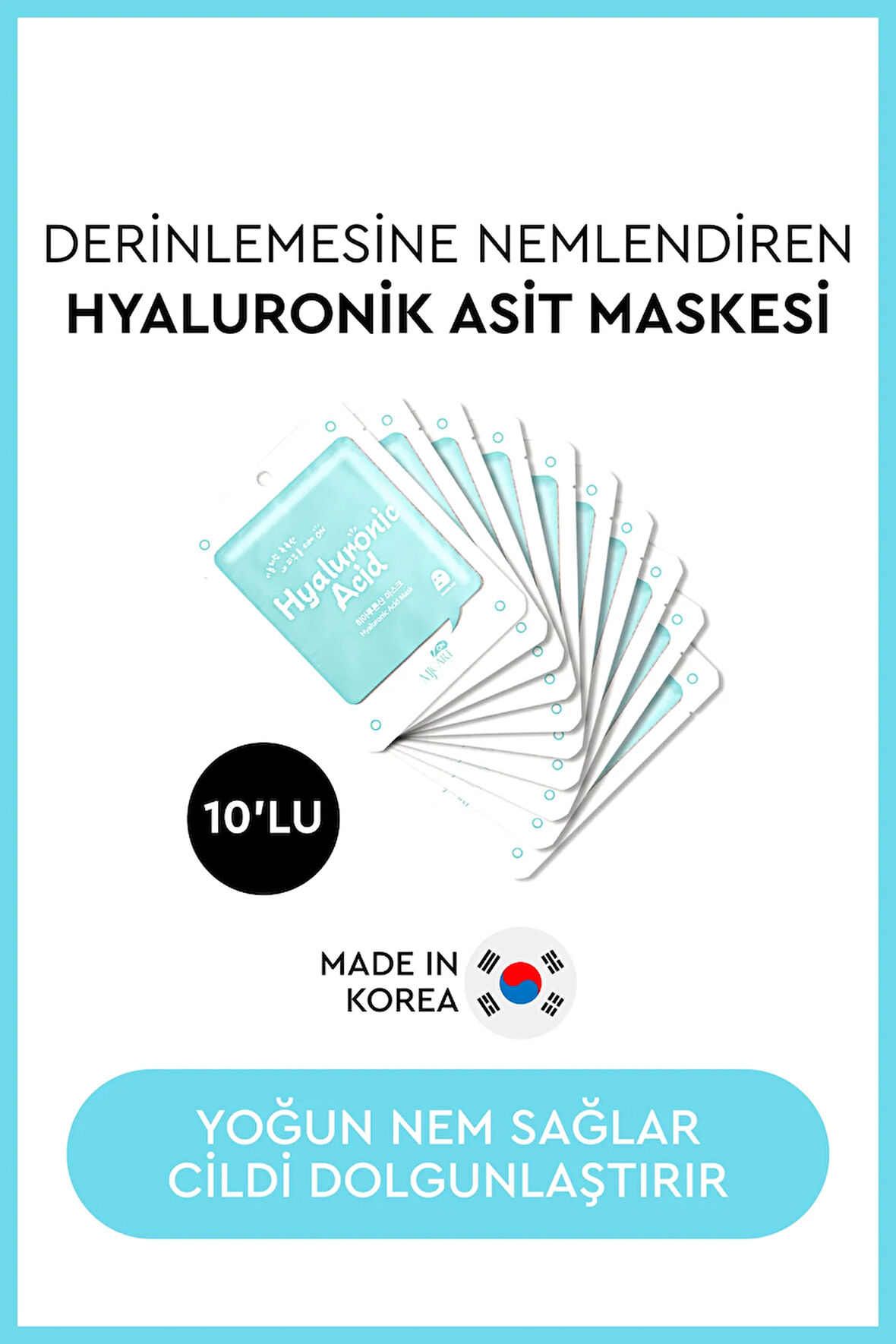 On Hyaluronic Acid Mask - Hyalüronik Asit Özlü Yüz Maskesi 10'lu