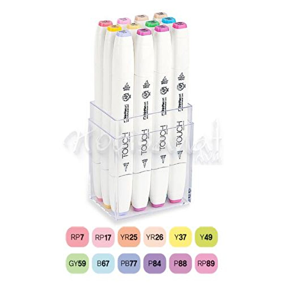 Touch Twin Brush Marker Kalem 12li Set Pastel Renkler