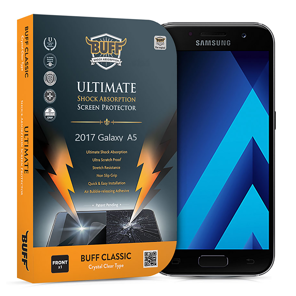Buff 2017 Galaxy A5 ile Uyumlu Darbe Emici Ekran Koruyucu Film