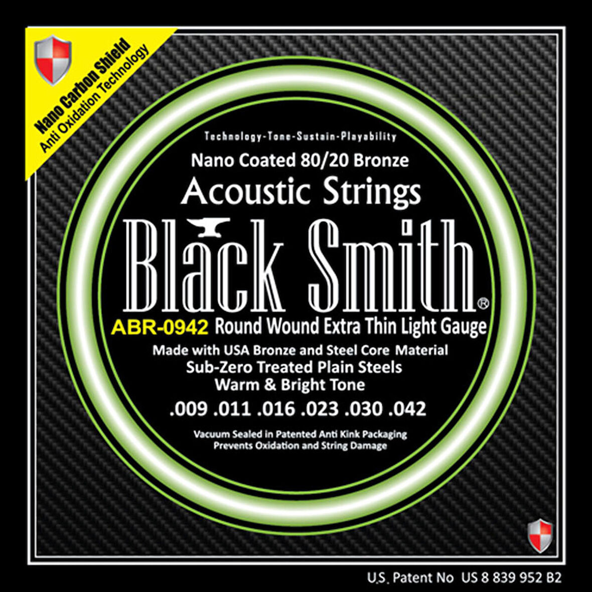 Black Smith ABR-0942 Extra Thin Light Akustik Gitar Teli 009