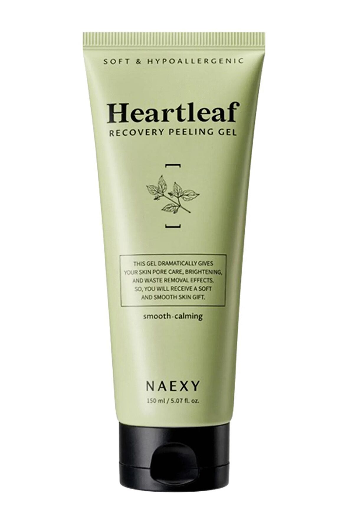 Hassas Ciltler İçin Taneciksiz Gomaj Peeling NAEXY Heartleaf Peeling Gel 150ml