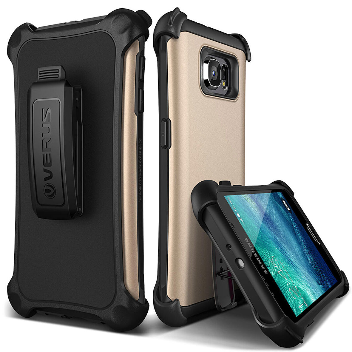 Verus Galaxy S6 Case Hard Drop Active Kılıf Shine Gold
