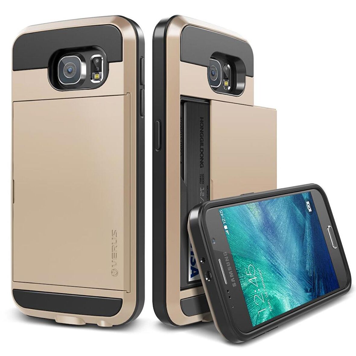 Verus Galaxy S6 Case Damda Slide Kılıf Shine Gold