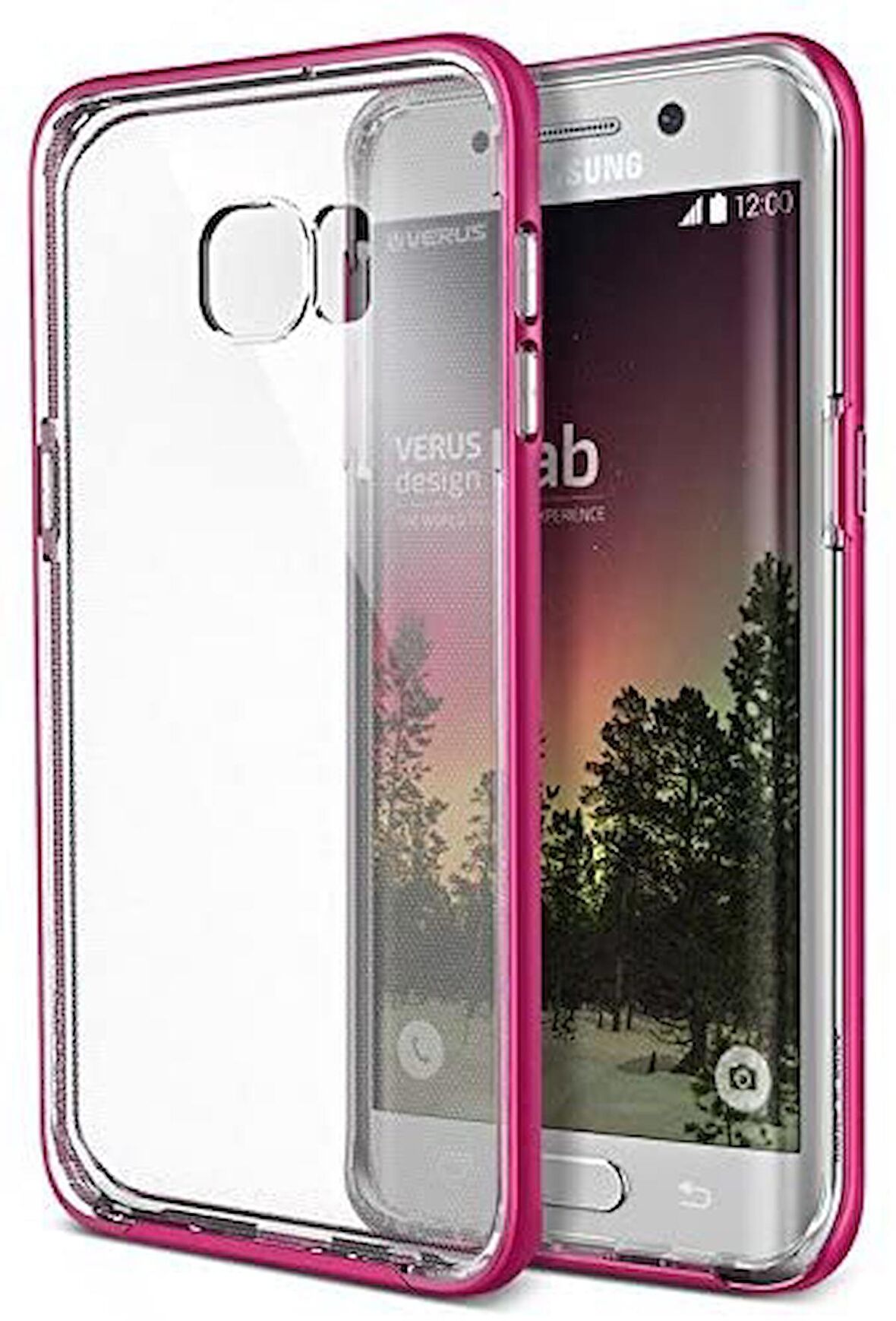 VRS Galaxy S6 Edge Plus Crystal Bumper Kılıf Hot Pink